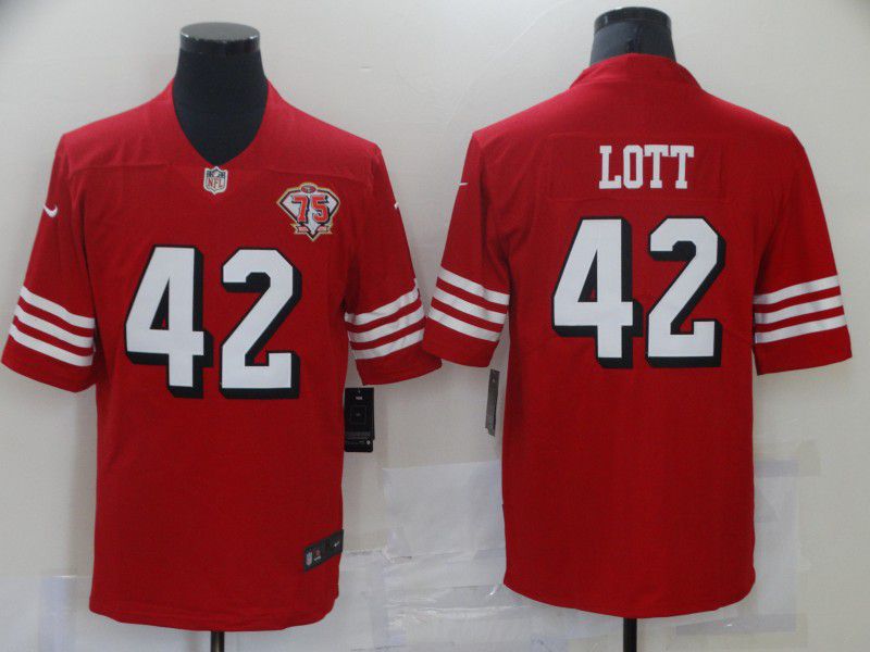 Men San Francisco 49ers #42 Lott Red 75th Nike Vapor Untouchable Limited 2021 NFL Jersey->indianapolis colts->NFL Jersey
